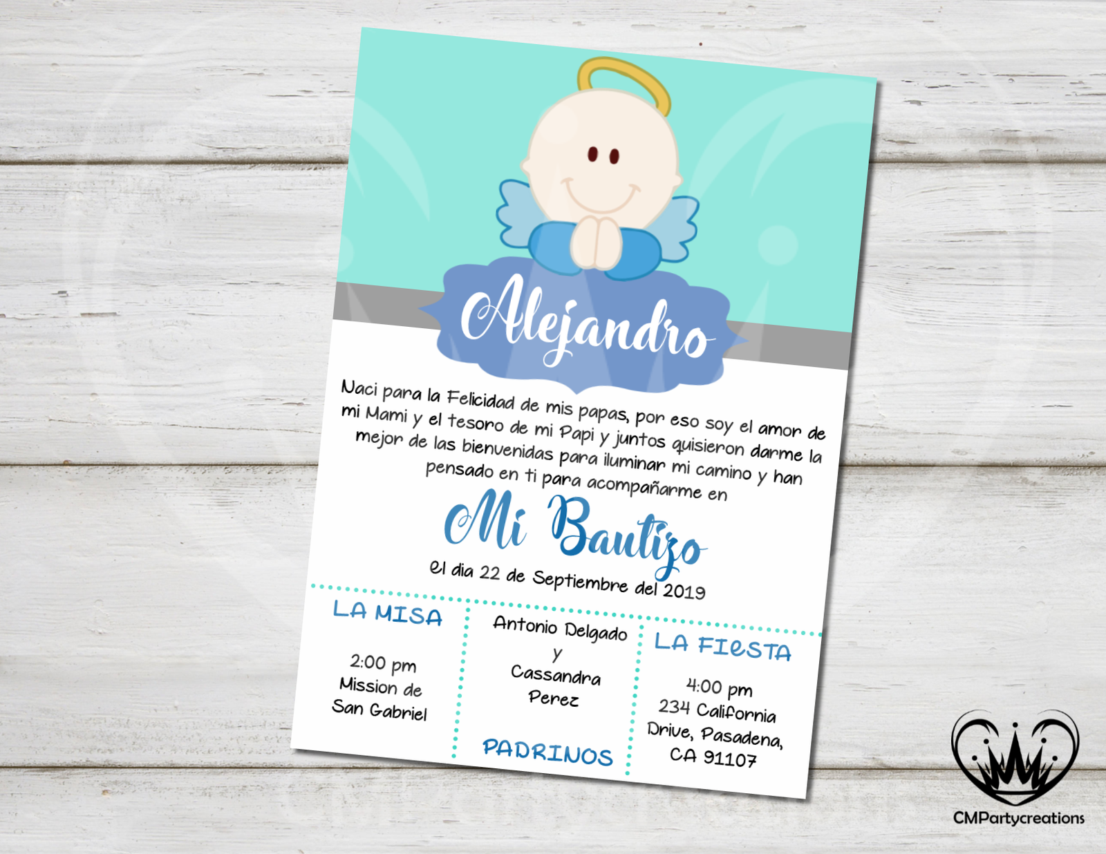 Baptism Bautizo Invitation Invite – cmpartycreations-com.preview-domain.com